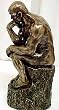 Rodin the Thinker Statue Fine Art Sculpture Male Nude Figure Real Bronze Powder Cast 9-3/4 Inch