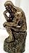 Rodin the Thinker Statue Fine Art Sculpture Male Nude Figure Real Bronze Powder Cast 9-3/4 Inch