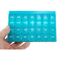 Weekly Pill Organizer 7days -4 Times a Day- Each Compartment Holds 12 Aspirin