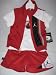 Nike Jordan 23 Baby Girl Infant 3-6, 12, 18 or 24 Months; Sport Vests, T-shirt and Short Pants Red/white 3 Pcs Set New