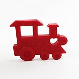 歯がため シリコン　列車 歯固めおもちゃ ソフト 握りやすい　リング　ママ授乳ジュエリー　アクセサリー[BPAフリー][FDA認可済]安全 無味　レッド