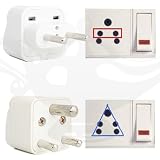 CostMad 2 Pcs 2-Pin / 3-Pin Prong India Indian / Pakistan / Srilanka Universal Universelle Worldwide Tourist Visitor Visiter Travel Adaptor Adapter Convertor Converter Plug from UK, EU Europe, Switzerland, USA America, Canada, Zambia, South Africa, France, Germany, Italy, China, England, Great Britain, Cyprus, Gibraltar, Hong Kong, Kenya, Kuwait, Malaysia, Malta, Mauritius, Nigeria, Dubai, UAE to India Indian / Pakistan 2-Pin & 3-Pin Prong Plug Round Travel Adaptor Adapter / Convertor Converter Plug (White)