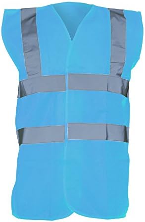 YokoUnisex Premium Hi-Vis Waistcoat Vest/Jacket (S) (Sapphire)