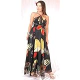 Nicole Maternity Womens Black Butterfly Dress Gown XL Nicole Maternity Womens Black Butterfly Dress Gown XL