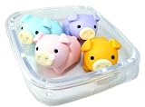 Iwako Japanese Erasers In A Mini Bento Box - Pigs
