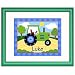 Trains, Planes and Trucks Personalized Tractor Print (dark green)