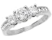 Jewelry : Diamond Engagement Anniversary Three Stone Ring 1 Carat (ctw) in 14K White Gold