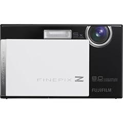 Fujifilm FinePix Z100fd Digitalkamera (8 Megapixel, 5fach opt. Zoom, 6,9 cm (2,7 Zoll) Display, Bildstabilisator) schwarz-wei� Klavierlack