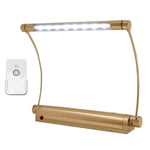 Rite Lite LPL606XLGRC Wireless 8 LED Picture Light w/ Remote Control, Gold Metal Rite Lite LPL606XLGRC Wireless 8 LED Picture Light w/ Remote Control, Gold Metal