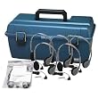 Hamilton Electronics Lab Pack, 12 HA2 Personal Headphones in a Carry Case