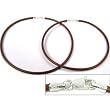 Rubber Cord Necklaces Brown 16" 18" 2Pcs