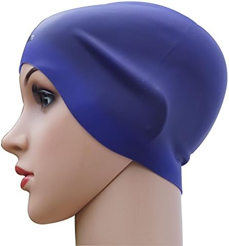 Padaras 100% Silicone Reversible Three Dimensional Ball Men and Women Swimming Cap Wear It on Both Side Wrinkle Free(Violet)