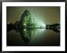 A Large Rock Formation or Mountain on Shore of Star Lake at Night Framed Art Poster Print by Raymond Gehman, 39x31