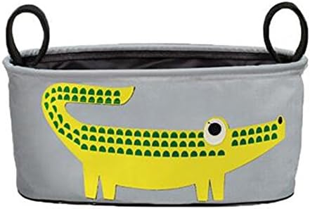 Animal Baby Toddler Stroller Organizer Bags Universal Fits All, 2 Cup Holders &amp; Diaper Storage Multi Pocket (Crocodile)