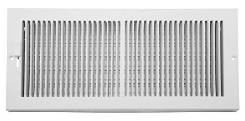 Accord AB3BRWH146 Baseboard Grille with 1/3-Inch Fins Louvered Design, 14-Inch x 6-Inch(Duct Opening Measurements), White