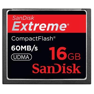 SanDisk 16GB 60MB/s Extreme Compact Flash Card SDCFX-016G-A61   (US Retail Package)