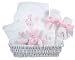 Personalized Luxury Layette Gift Basket in Baby Butterfly