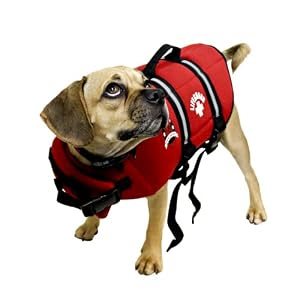 Paws Aboard Extra Large Neoprene Designer Doggy Life Jacket Red Lifeguard from Paws Aboard