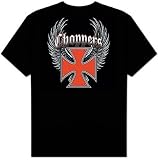 CHOPPERS WINGS Biker Adult T-shirt Tee Shirt - (back print)