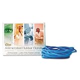 ALLIANCE RUBBER / ALL42199 / Alliance Antimicrobial Rubber Bands, 3 1/2x1/16, #19 Cyan Blue, 1/4 LB. Box / Sold as 1 BX