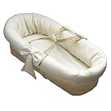 Baby Doll Bedding Pique Moses Basket, White, 0-3 Months Cheap
