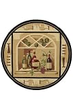 Wine Cellar Rug 8' Round Gold