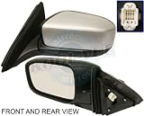 2003, 2004, 2005, 2006, 2007 Honda Accord EX Driver Side Mirror Head Assembly - Power Non-Heated Satin Silver Metallic Clearcoat Sedan