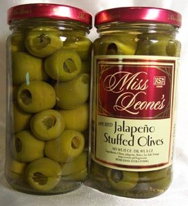 Jalapeno Stuffed Gourmet Queen Spanish Olives 12 oz. Jar by Leonard Mountain