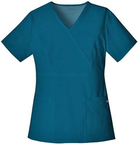 Cherokee Perfect Stretch Mock Wrap Scrub Top XXS-3X
