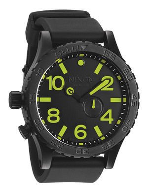 Nixon 51-30 PU Watch - Men's All Black/Lum, One Size