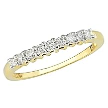 Women 10K Semi Eternity Band - White