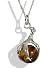 Solid Silver Tiger Eye Ball & Claw Pendant & Chain.