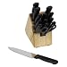 Chicago Cutlery Basics 15-Piece Knife Block Set with Black Handles