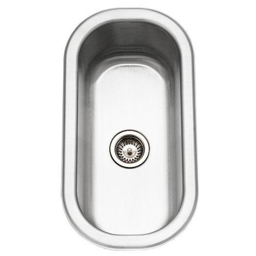 Houzer CS-1105-1 Club 9.33-Inch-by-17.95-Inch Undermount Stainless Steel Bar or Prep Sink