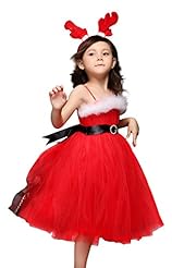 Girls Mesh Polyester Tea Length Party Dress/Wedding Dress  With a Sash 