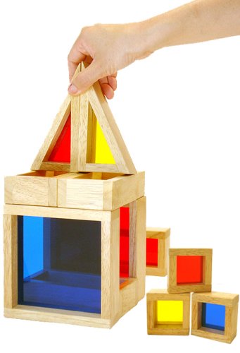 Deluxe Preschool Learning & Development Toy: Modern Architect Construction Color Building Blocks Set