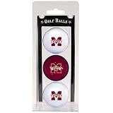 Mississippi State Bulldogs Pack of 3 Golf Balls from Team Golf