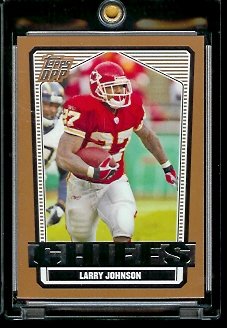 2007 Topps Draft Picks & Prospects #2 Larry Johnson Kansas City Chiefs Football Card - Mint Condition - In Protective Display Case!