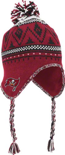 Tampa Bay Buccaneers Knit Hat: Braided Pom Knit Hat