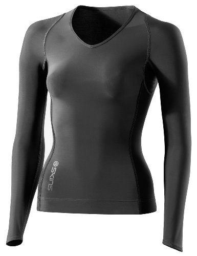 SKINS Women's Ry400 Recovery Long Sleeve Top , Black, XSH
