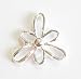 4 pcs .925 Sterling Silver Flower Chandelier Link Bead Connector/Findings/Bright