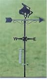 Weather Vanes Bucking Cowboy Horse Weathervane Rain Guage
