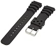 Hadley-Roma Men's MSM932RA-220 22-mm Dive Black Rubber Watch Strap