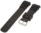 Hadley-Roma Men's MSM932RA-200 20-mm Dive Black Rubber Watch Strap