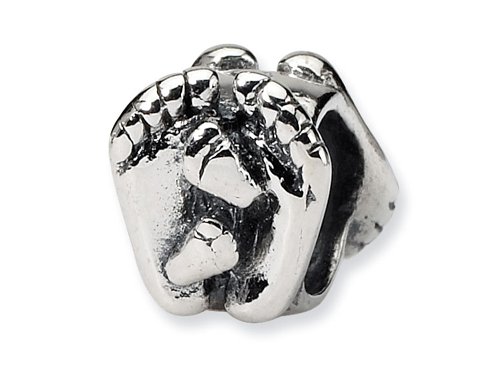 Reflections(tm) Sterling Silver Big and Little Feet Bead / Charm