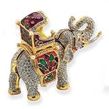 Jeweled Elephant with Coach Trinket Box