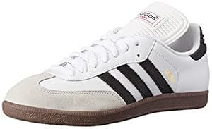 adidas Men's Samba Classic Soccer Shoe,Run White/Black/Run White,9 M