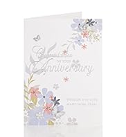 Pop Out Foil Butterflies Flowers Anniversary Card