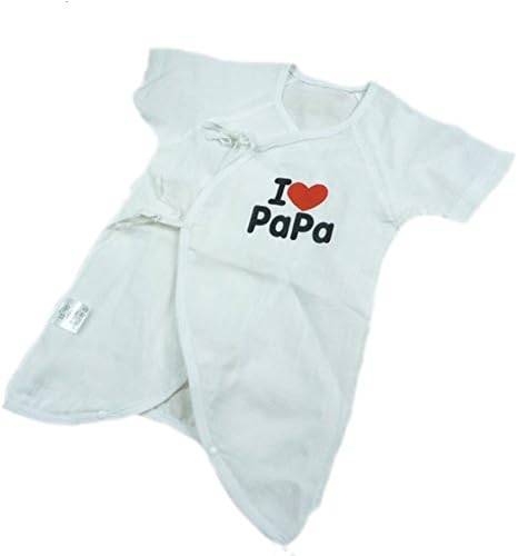 Zhengbai Organic Cotton Baby Unisex I Love Mama/Papa Long-sleeved Romper 3 Months