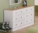 Dresser with Ball Shaped Handles in White Finish